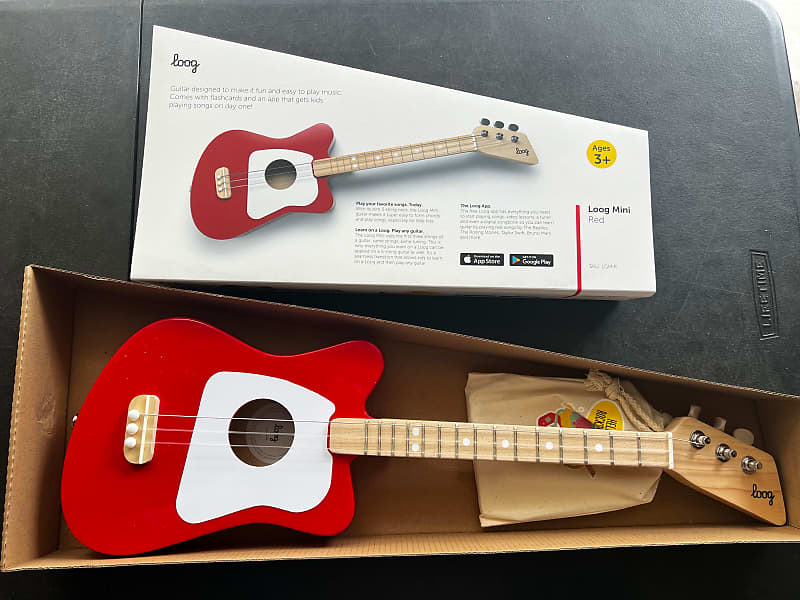 Loog Mini 3-String Guitars - Red