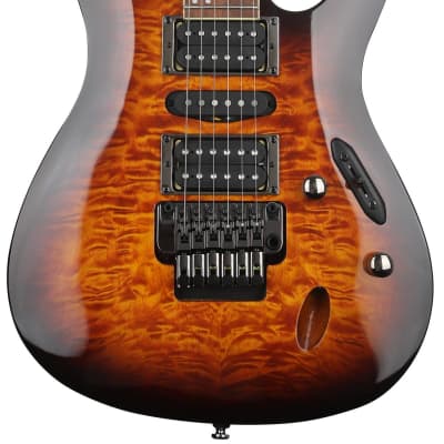 Ibanez S670QM Electric Guitar - Dragon Eye Burst  Bundle with Snark ST-8 Super Tight Chromatic Tuner... (4 Items) image 2