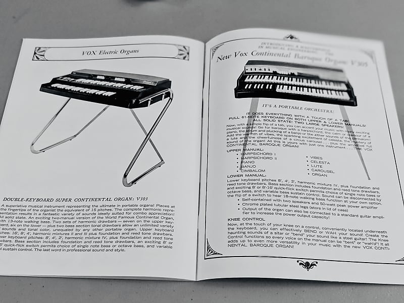 Vox Musical Instruments Catalog 1968