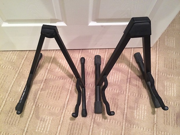 On Stage Universal  Black Guitar Stands. Both for $25. image 1