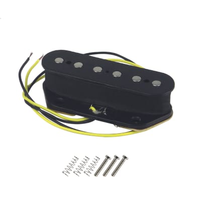 FLEOR Single-coil Pickup Guitar Bridge Pickup Ceramic Magnet For FD Tele, BLACK image 4