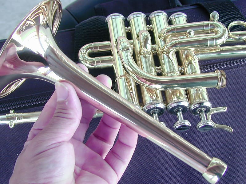 BerkeleyWind Pro Bb/A/G Gold Brass Piccolo Trumpet