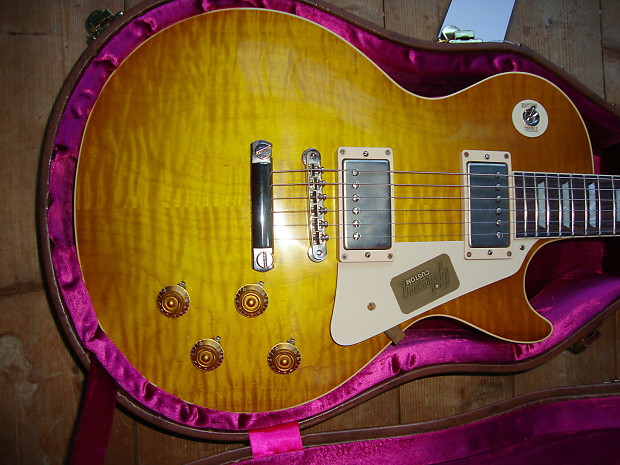 1958 Reissue VOS 2014 Spec Gibson Les Paul R8 Lemon Burst Historic Custom Shop image 1