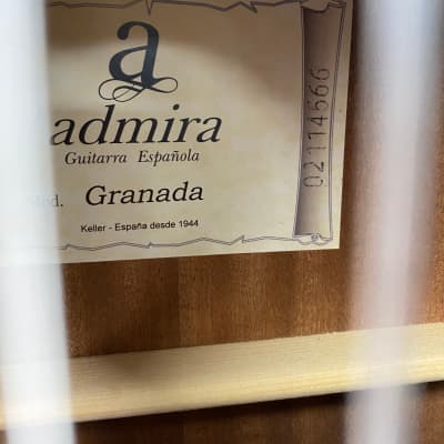 Admira Granada Nylon String Classical Guitar, Sapele Back & Sides w/ Solid Cedar Top image 2