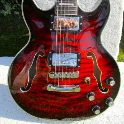 Grote Guitar, Thin Line, 2 Pickup, Cherry Red Finish, NOS image 4