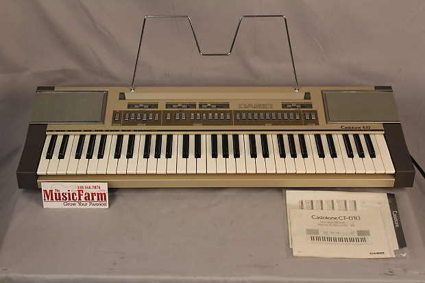 Used Casio Tone CT 610 Electronic Portable Keyboard with power supply and manual