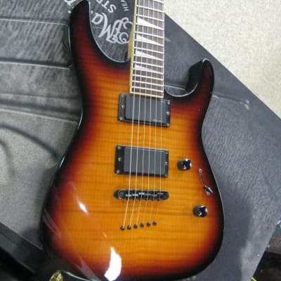 Jackson Japan DXMGT Flame Maple Sunburst 3x3 Headstock Shark