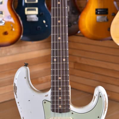 Fender Custom Shop '60 Stratocaster NAMM 2020 Heavy Relic Aged Olympic White image 17