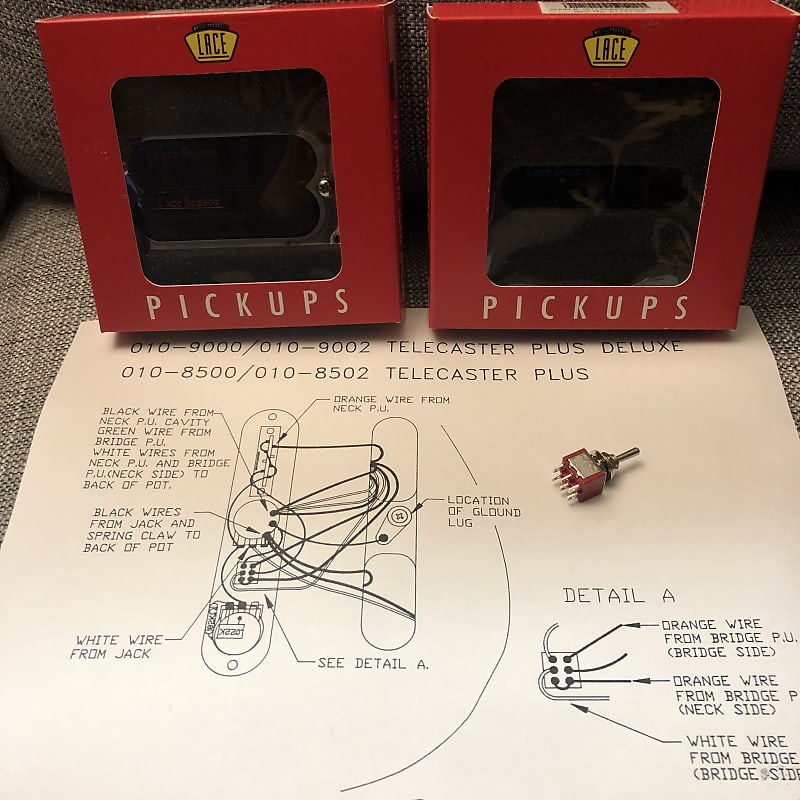 Lace Sensor Blue and Dually Red American Telecaster Plus Set