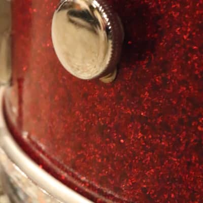 ZIM-GAR 5.5x14" Snare Drum Red Sparkle Vintage 1970's MIJ image 5
