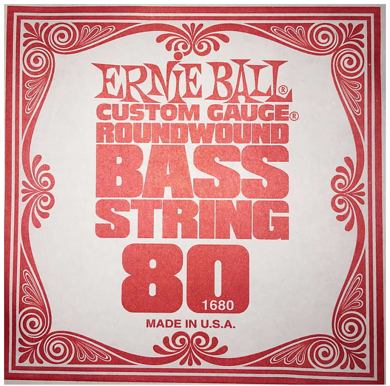 .080 Ernie Ball Custom Gauge Roundwound Electric Bass Reverb