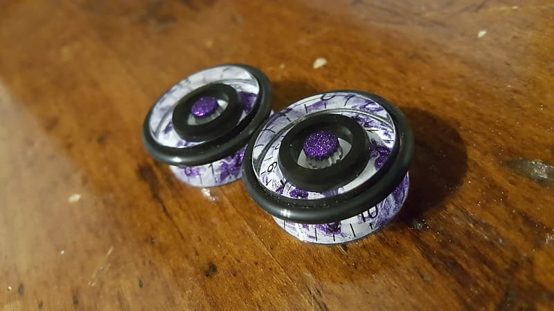 JAT CUSTOM GUITAR PARTS 2 Speed Grip Speed Knobs... Purple Flake