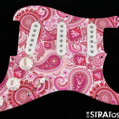 NEW Fender Tex Mex Stratocaster LOADED PICKGUARD Strat Pink Paisley 11 Hole image 1