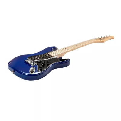 New Monoprice  Indio Mini Cali Electric Guitar - Blue, With Gig Bag for sale