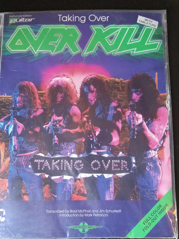 Cherry Lane Overkill authentic note for note tab book! 1990 Reverb