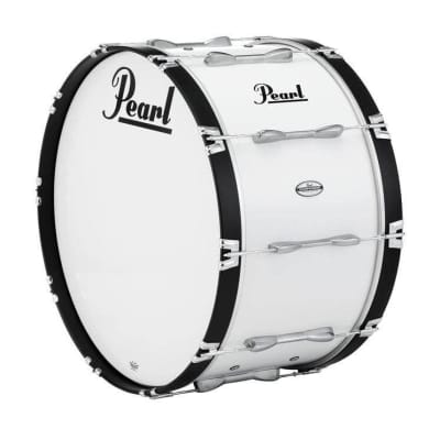 Pearl Marching Percussion: 30X16 Championship Maple Marching Bass Drum #33 Pure White