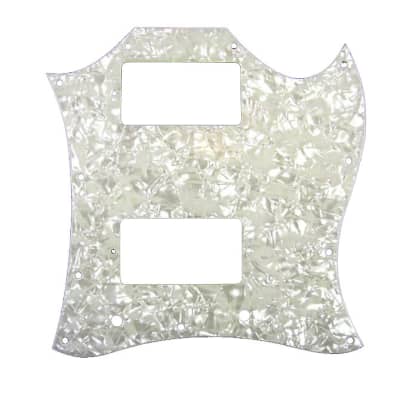Allparts Pickguard for Gibson® SG® Large White Pearloid image 1