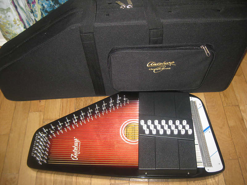 Oscar Schmidt Autoharp 21 Chords OS21CE Semi Hard Case Pickup Reverb