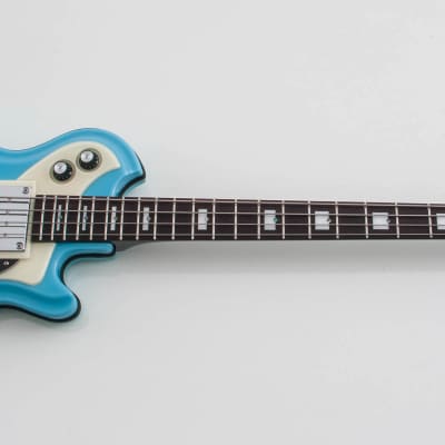 Italia Mondial Classic Bass, Italia blue, semi-hollow, Piezo Bridge , Resoglass top, made in Korea image 2