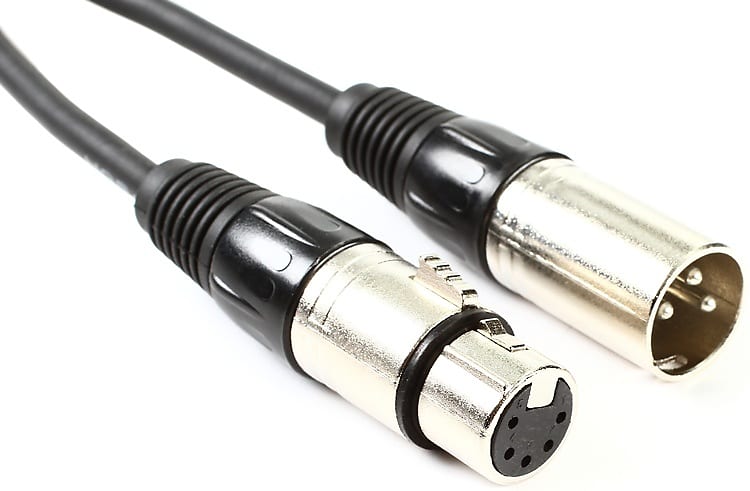 Hosa DMX-306 3-pin DMX Male to 5-pin DMX Female Adapter Cable - 6 inch image 1