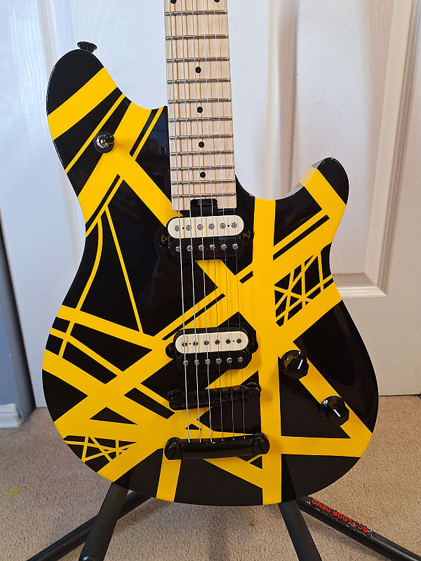 Tune-o-Matic | TOM Black/Yellow Special Wolfgang Bridge EVH Reverb Striped with Stripes EVH