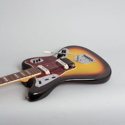Fender Jaguar Solid Body Electric Guitar (1966), ser. #171100, black tolex hard shell case. image 7