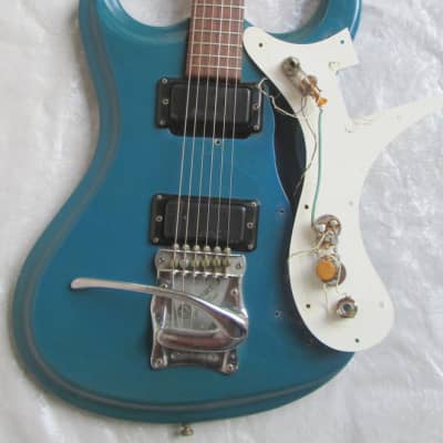 Mosrite Ventures II Guitar Blue All Original - Including Case - More pics if needed image 10