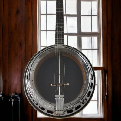 Caraya BJ009A 5-String Resonator Banjo, Clear Top, Flame Maple w/Tone Ring+ 5-String / Resonator for sale