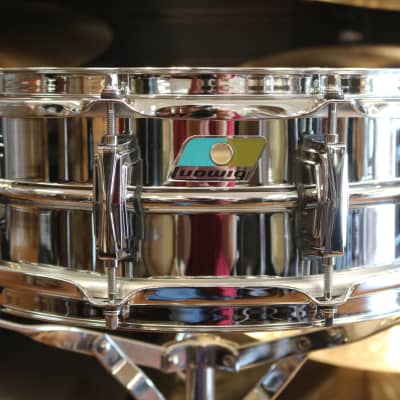 Ludwig B-Stock 5" x 14" Chrome Over Brass Supraphonic Snare Drum LB400BB image 1