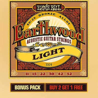 Ernie Ball 3004 Earthwood 80/20 Bronze Light Acoustic Guitar