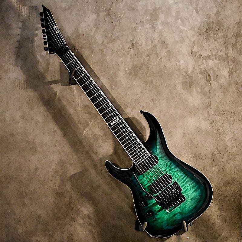 ESP Left Handed E-II Horizon FR-7 2018 Black Turquoise Burst