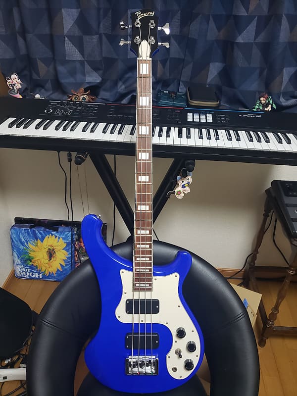 Burny by Fernandes Groovy BRB-65 Bass Guitar - Blue