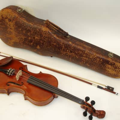 Vintage Joseph Guarnerius Copy 4/4 Violin w/ Carved Head