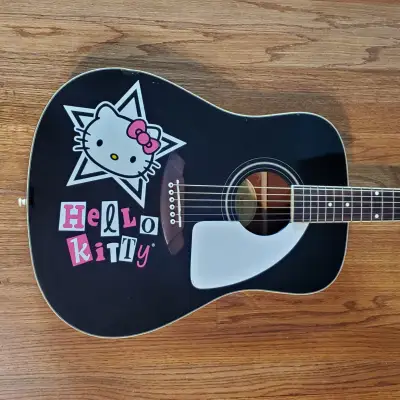 Fender Squier Hello Kitty Acoustic Guitar in Black | Reverb