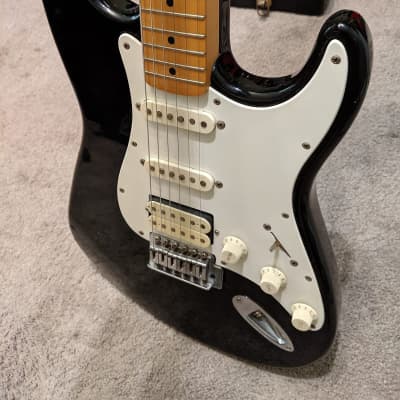 Squier By Fender Stratocaster 1993 HSS Black W New Gigbag. Made In Korea, MIK - VN Serial Number. Frets Leveled. image 2