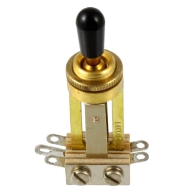 Switchcraft 3-Way Long Toggle Switch-Gold
