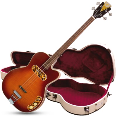 Kay Collector Edition Reissue "Pro" Electronic Bass Guitar includes $250 Case K162HS Honey Burst image 1