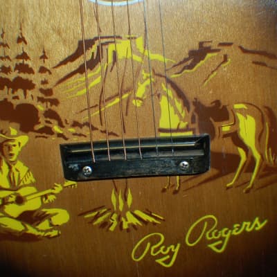 1955 Roy Rogers Cowboy Guitar 1/2 size Neck Reset Pro Setup Original Soft Shell Cowboy Case image 3