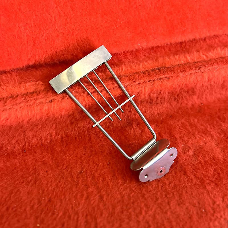 Höfner Bass Tailpiece c 1960 Nickel original vintage Reverb