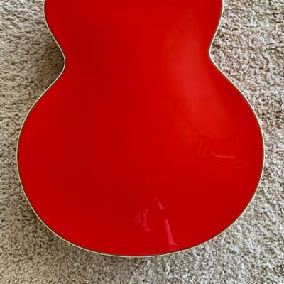 D'Angelico Premier EXL-1 Archtop Hollow-Body Electric Guitar, Fiesta Red w/Bag image 4