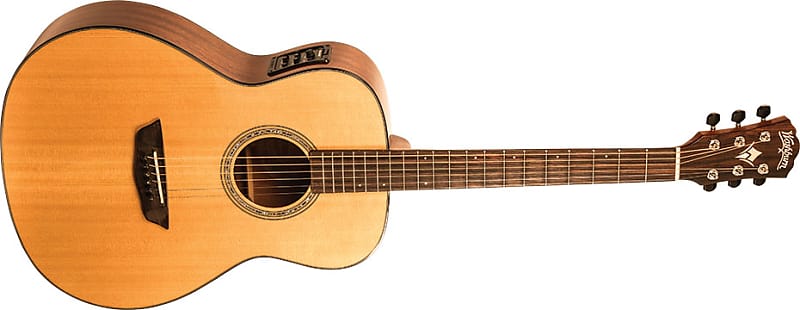 Demo - Washburn WLO100SWEK Woodline Solid Wood Series Orchestra Body Acoustic Electric Guitar with F image 1