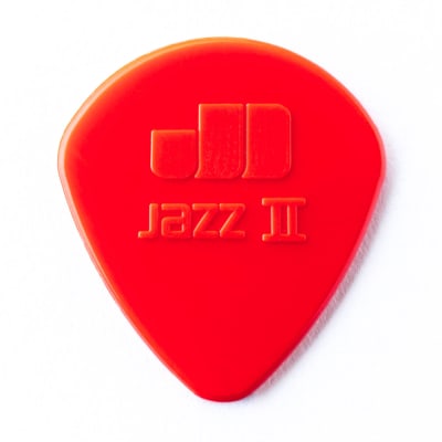 Dunlop 47R2N Nylon Jazz II Guitar Pick, 24-Pack, Red Nylon image 4