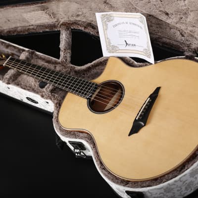 Avian Songbird Standard 3A Natural All-solid Handcrafted African Mahogany Acoustic Guitar image 15