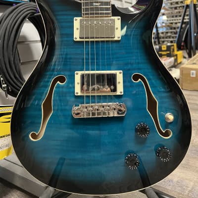 PRS SE Hollowbody II Piezo open box 2022 Peacock Blue Burst image 2