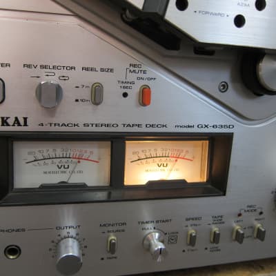 Akai GX-635D 10 Reel To Reel Auto Reverse, Top Line, Mostly Works,  Restoration, Beauty Silver