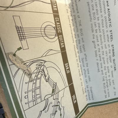 Ibanez The Bug vintage acoustic instrument guitar pickup made in Japan with orginal box 70’s image 8