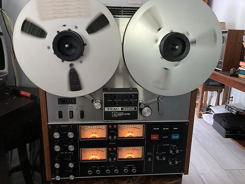 SEE VIDEO! TEAC 3340S 1/4 10.5 inch 4-Track 4-Channel Quad Reel to Reel  Tape Deck Recorder