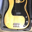 Fender  1973-74 Precision Bass- Natural/Maple neck, Hard Shell Case- NICE 1973-74 Natural