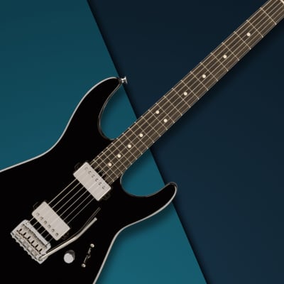Charvel Super-Stock DKA22 2PT EB Electric Guitar (Gloss Black) - High-Performance Metal Electric Guitar and Ebony Fingerboard Bundle with Charvel Hardshell Case image 7