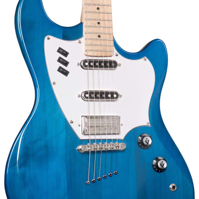 Guild Surfliner Catalina Blue 6-String Solid Body Electric Guitar with Maple Fingerboard, Mint image 2